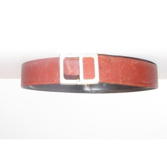 Dior Orange Gold CD Buckle Black Brown Reversible main image 5